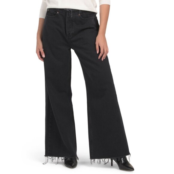 FRAME Inkwell Le Low Baggy Wide Leg Jeans